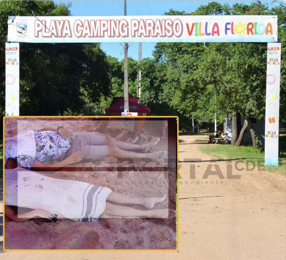 Dos ahogados en Playa del Camping Paraíso de Villa Florida